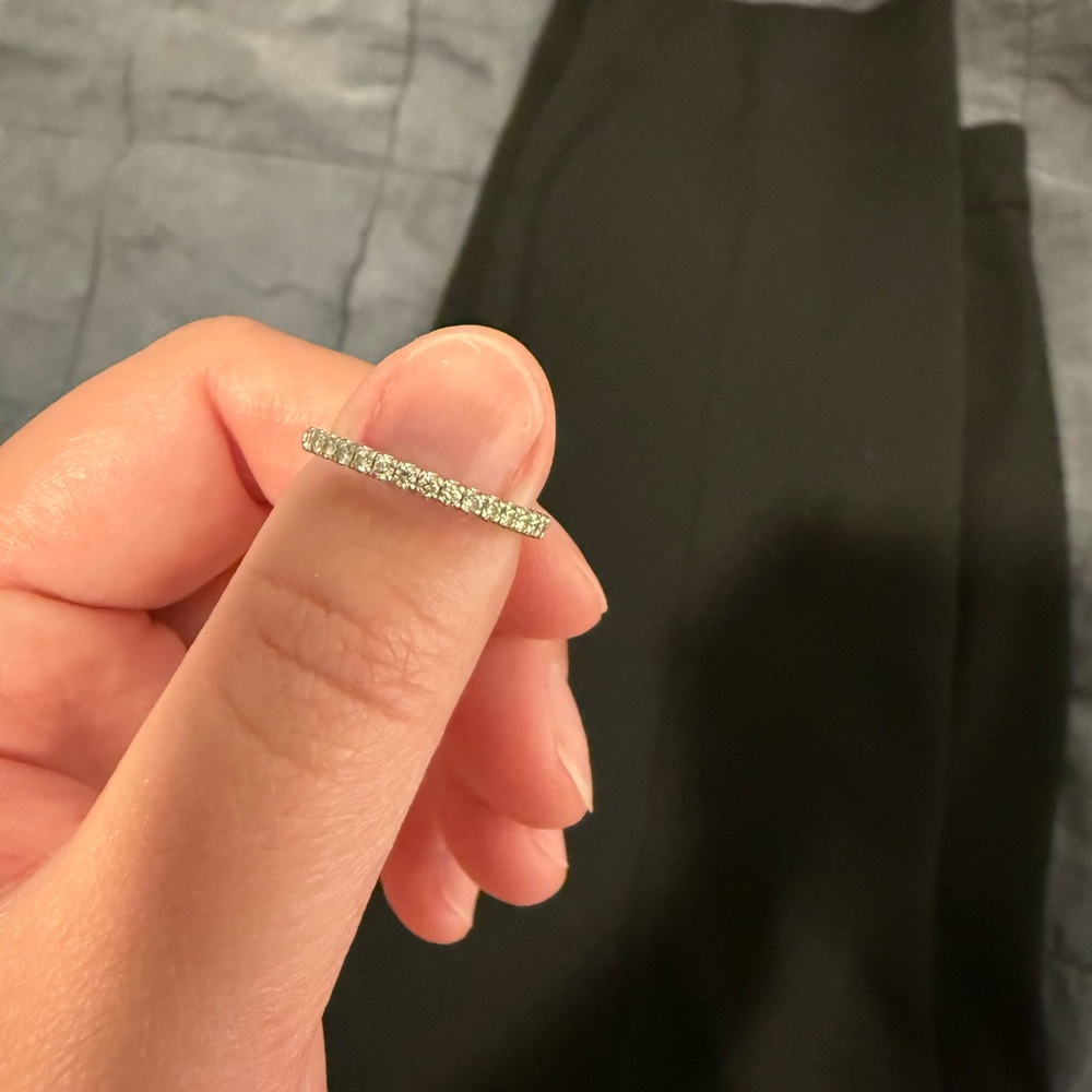 14k White Gold Diamond Eternity Band